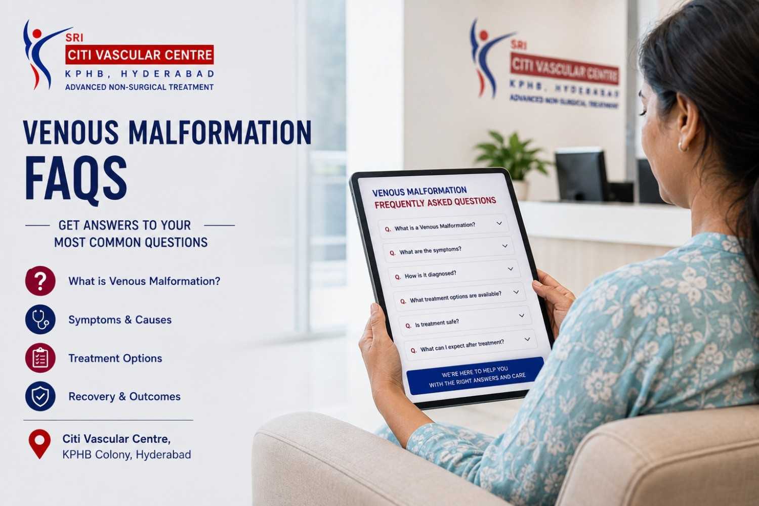 Venous malformation FAQ Hyderabad patient questions answered vascular malformation lifestyle exercise pregnancy medications 
